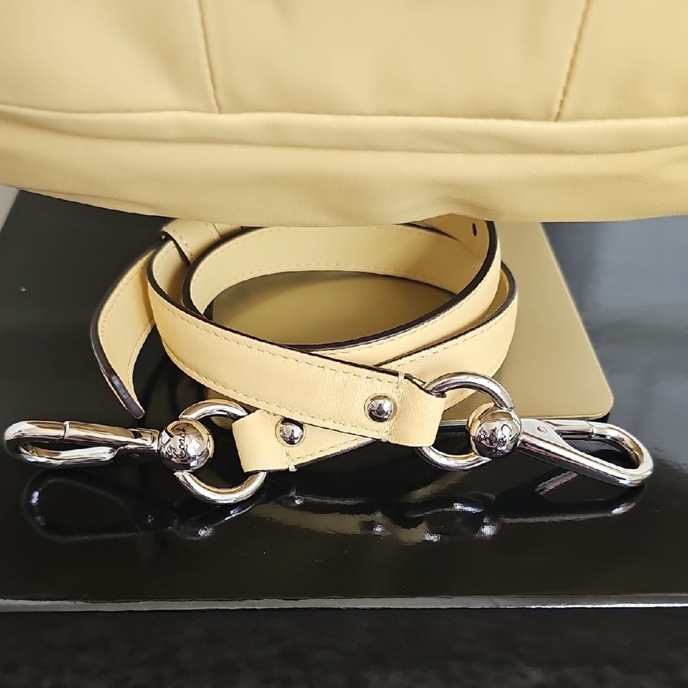 Coach NWT 2010 Kristin Yellow Leather Hobo Convertible Shoulder Bag MSRP $398 - Picture 9 of 14